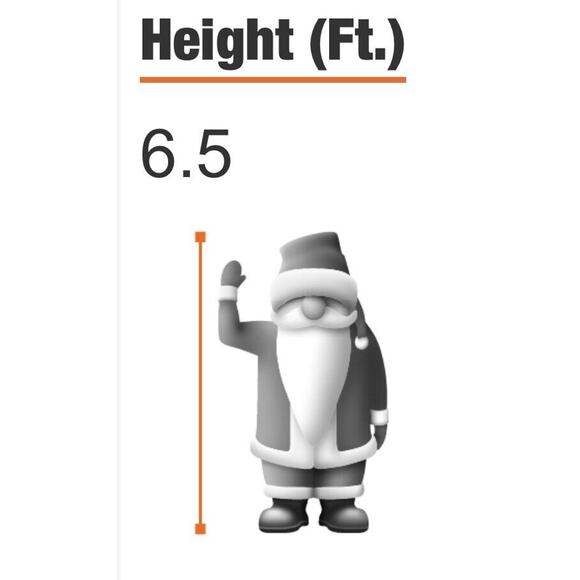 🔥Home Accents 6.5’ X 3.25’ Airblown Santa Christmas Inflatable LED Lights NWT🔥 - Picture 5 of 8